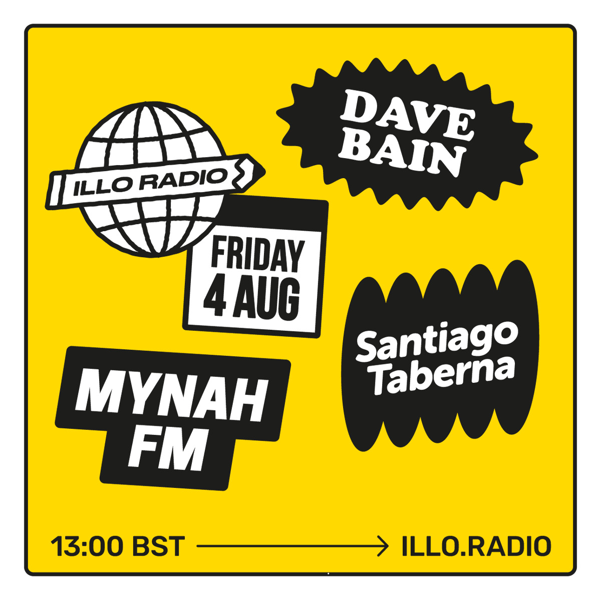 illotapes's tweet image. It's #ILLORADIO day! Join us from 1m for new shows from @SantiagoTabrna, @davebainuk and @mynahfm.

Tune in at illo.radio 🌐✏️