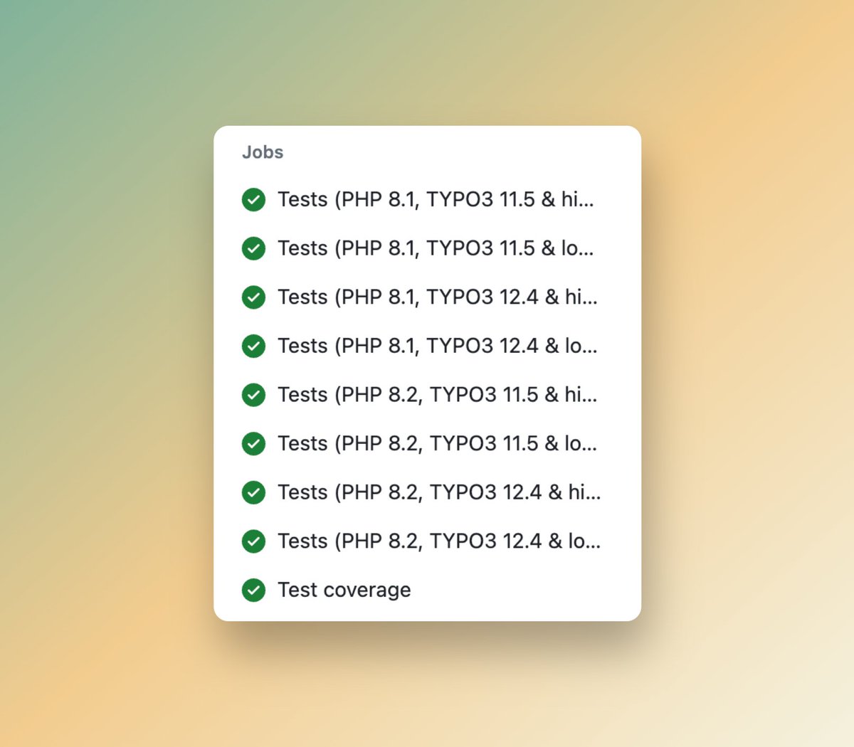 elias_haeussler's tweet image. During yesterday's #CodingNight at #t3dd23 I upgraded my #TYPO3 extension "form_consent" to TYPO3 v12. 🚀
It's so nice to have #tests with high #coverage in place that give a great overview about potential compatibility issues. 💪
Expect a release soon ⏳
