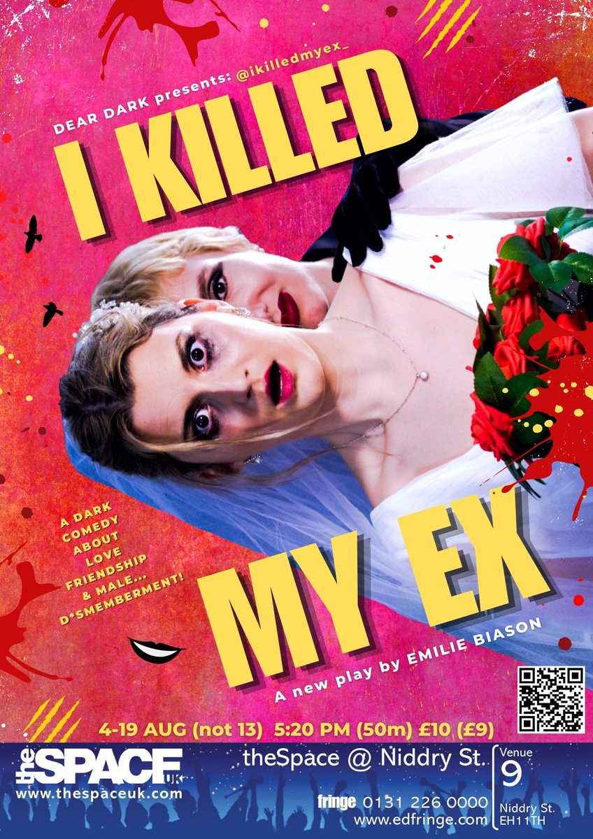 Who never thought of killing an ex? Let's confess: We all have at least one who, erm, would be better off dead. 😅

A funny, provocative social critique about love, friendship and suppressed anger. ⚡️ 

We’ll go holy wild, folks!

#TweetTheMedia #edfringe