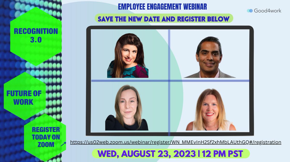Good4work1's tweet photo. 🔵 Save the date and register for our next Future of Work Edition! https://t.co/pJWOMkQlHx