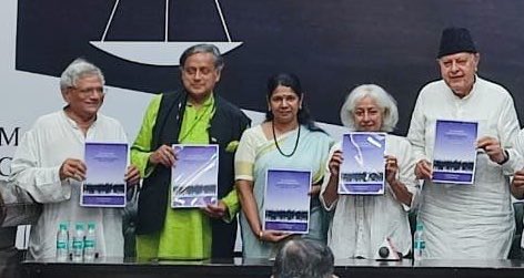 ShashiTharoor's tweet photo. Joined fellow Opposition MP's to launch a report on the status of human rights & administration in J&K,organised by the Forum for Human Rights in Jammu & Kashmir co-chaired by former Home Secretary Gopal Pillai & eminent interlocutor @RadhaKumar_ . The  situation in the region remains grave, with persisting militancy, mounting CRPF casualties, & rampant human rights violations aided by opaque governance. There is an urgent need to restore the basic democratic apparatus, which the ruling dispensation dismantled overnight, a move that has fundamentally altered the everyday lives of the people of J&K for the worse. Release of political detainees & urgent elections are among the key recommendations.