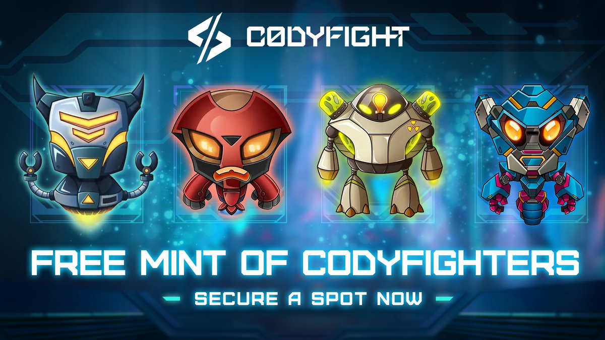 codyfight's tweet photo. 🎮 FREE MINT: Genesis Collection of Codyfighters

Dynamic, playable &amp; tradable in-game characters that holds progress. Limited availability! 

Utilities: pfp, proof of early adoption, voting rights, $CTOK airdrop, rent, WL spot for 2nd gen.

Register now: https://t.co/LyO4qqwole https://t.co/PUoaym0wvS