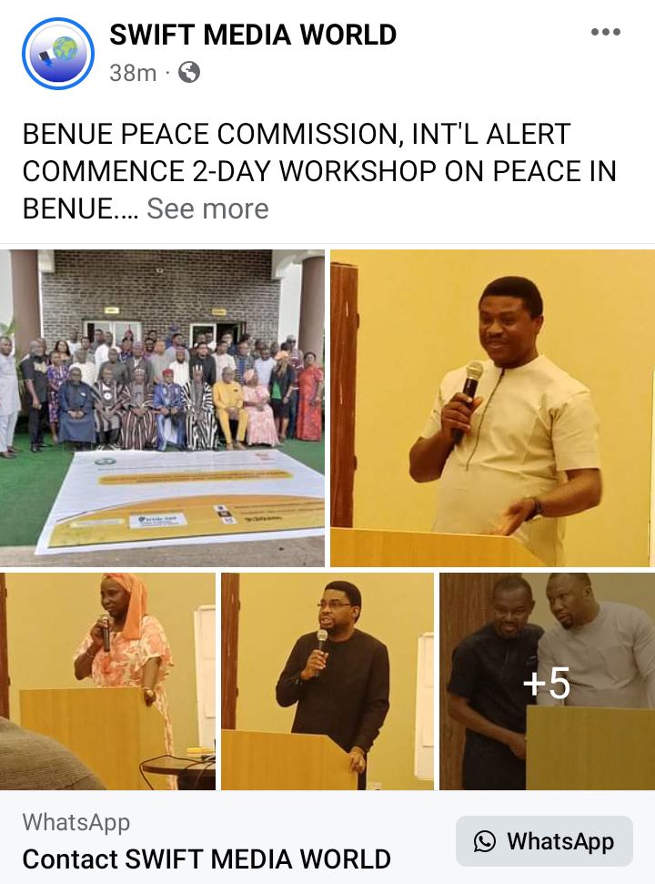 Emmaenenche's tweet photo. Mapping out the pathways to peace: Benue State Commission for Peace &amp; Reconciliation with International Alert Nigeria work out ways to lasting peace in the State.

https://t.co/V6x0z46RRA https://t.co/eMVFQCZe2z