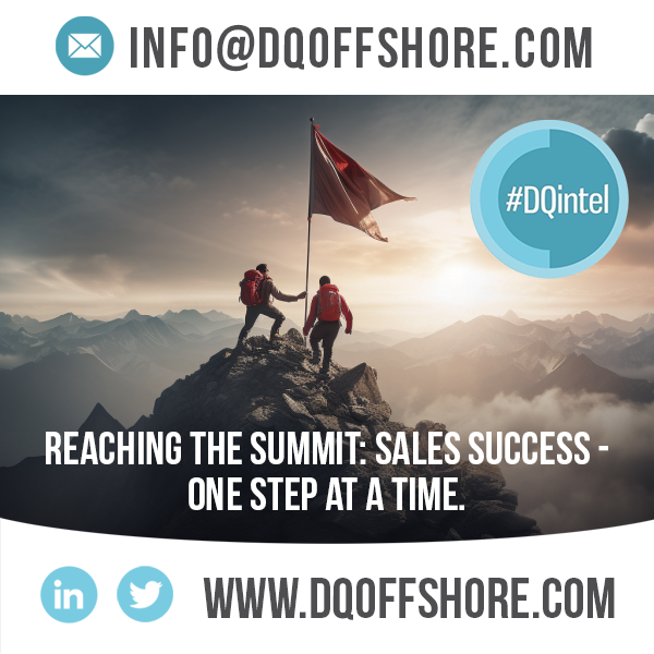 In the journey of sales, every step counts. 

It's not just about the destination; it's about the relentless pursuit of success, one step at a time. 

DQ Intel are your guides...

#Offshoredrilling #oilandgasindustry #sales #success #markets