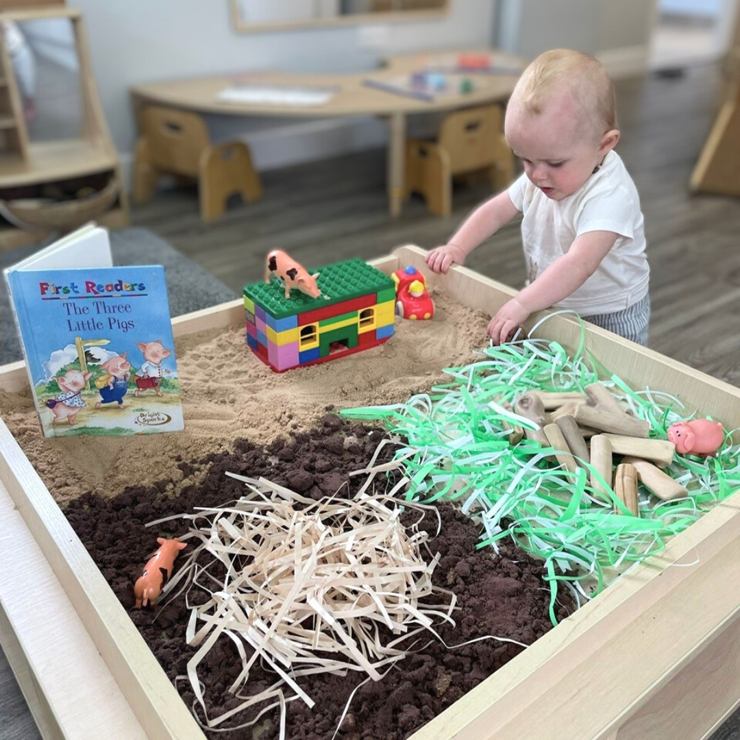 Aimee at Little Elms Bromley set up a fun activity based on the classic story of the Three Little Pigs.  Our babies had a blast learning through play and exploring the different textures and types of houses for the wolf to huff and puff! 

#TuffTray #EarlyYears #LittleElmsBromley