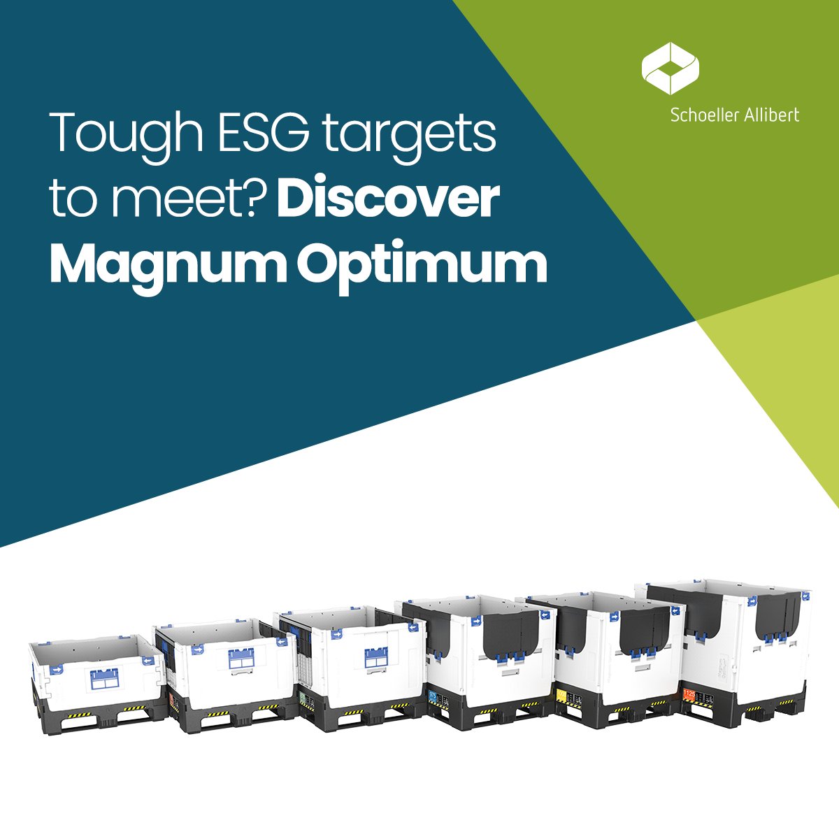 Feeling overwhelmed by ESG targets? We have the solution! Magnum Optimum®, our strong &amp; smooth foldable containers keep your cosmetics and pharma goods safe &amp; help create a sustainable supply chain. Discover more: bit.ly/3Yn7MXn
#ESG #Sustainability