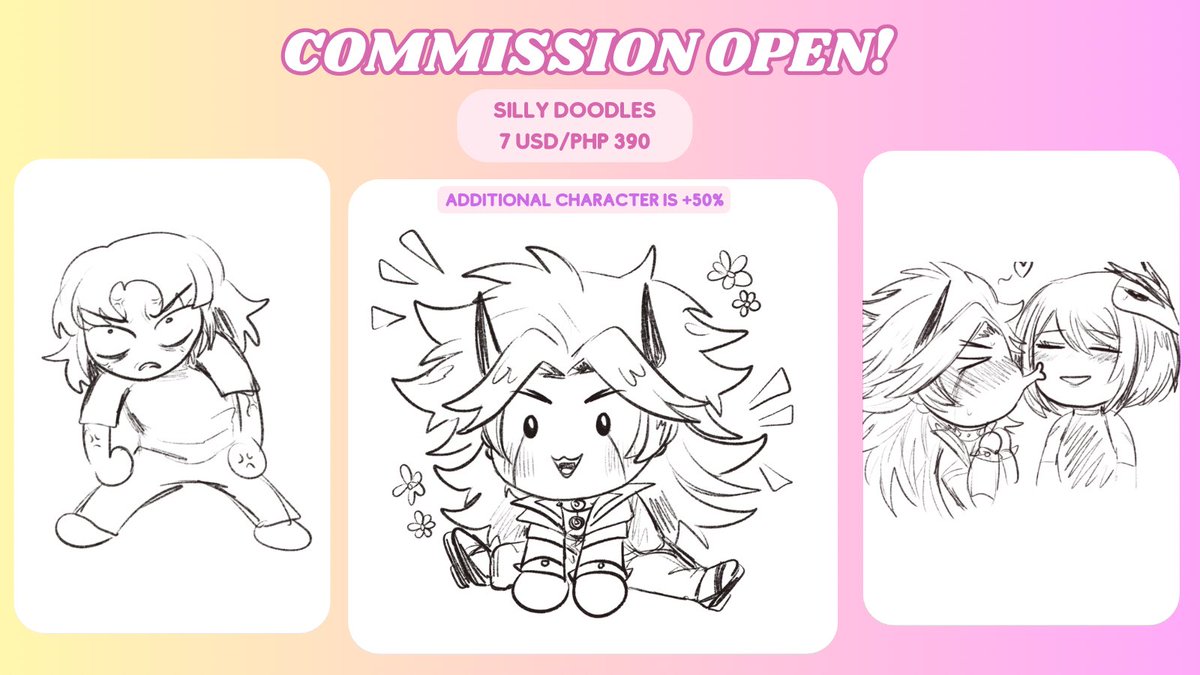 [comms open! 💛] -reposted with more options -limited slots for comic comms -reshares r greatly appreciated!  dm if interested! 💬  #commissionsopen