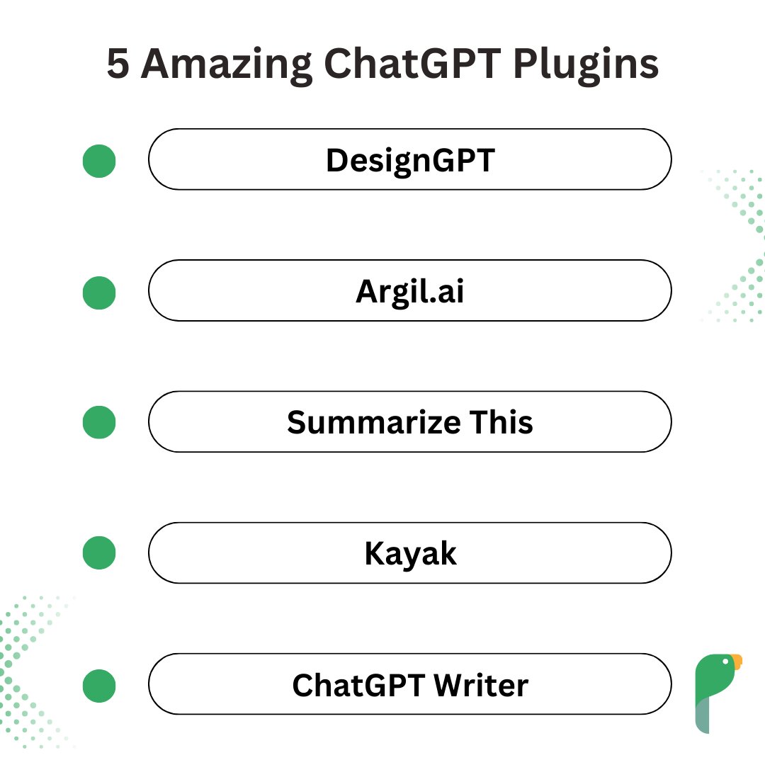 Here are 5 Amazing ChatGPT Plugins, each made for unique use case.

#chatgpt #aiplugins #designgpt #argilai #summarizethis #kayakplugin #chatgptwriter #aichatbots #aiinnovation #aicommunity #techenthusiasts #aiforall #trynewtech #chatgptplugins #chatgptnews #chatgptupdates #aitip