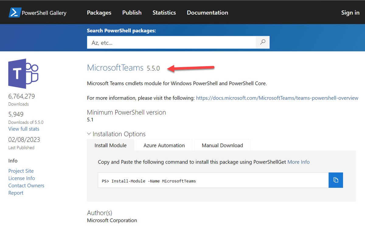 .<a href="/Office365/">Office 365</a> the #MicrosoftTeams #PowerShell module is now at 5.5. office365itpros.com/2021/05/13/mic…
Update your PCs with the script in office365itpros.com/2020/06/22/upd…