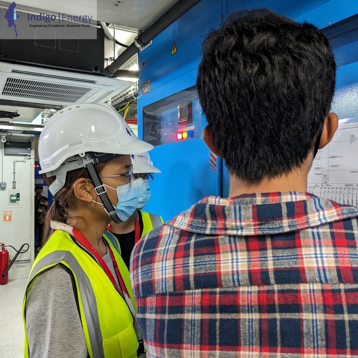 MWinMyanmar's tweet photo. Indigo Energy’s technical team members did a solar site visit to a factory in Yangon yesterday.
Our engineers checked the area to install solar and the interconnection point of the factory.
#IndigoEnergy #solar #solarservices #solarinstallation #sitevisit https://t.co/VSnDOh8I8V