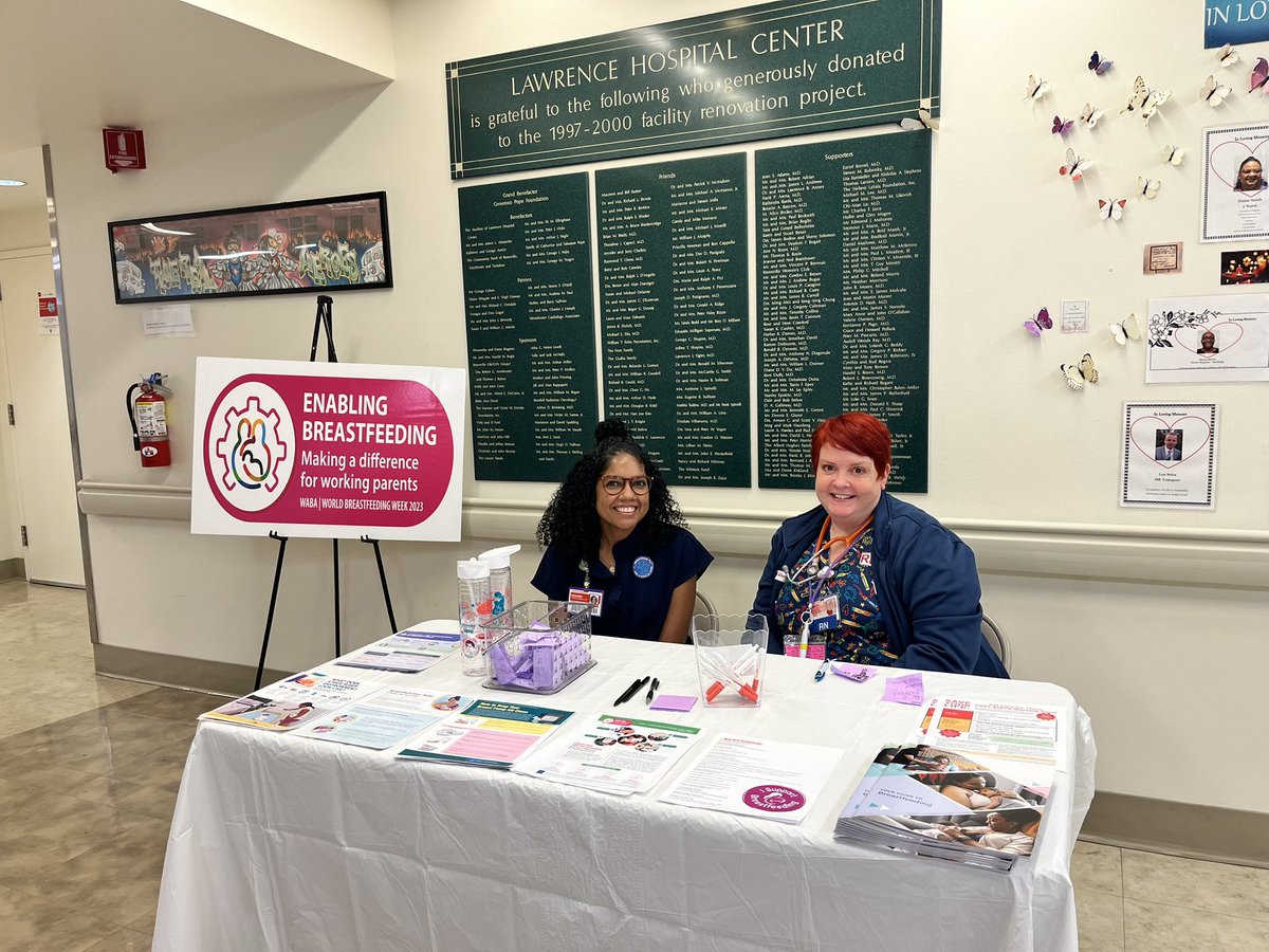 Breastfeeding awareness week! Our fabulous MCH team bringing information to our patients and staff! <a href="/nyphospital/">NewYork-Presbyterian</a> <a href="/laurie1nurse/">laurie walsh</a>