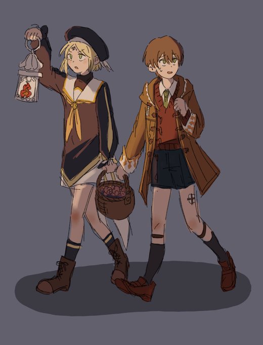 「boots holding lantern」 illustration images(Latest)