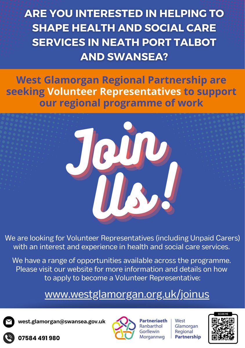 WGlamPship's tweet photo. Would you like to help make a meaningful difference to the way health and social care services are delivered in Neath Port Talbot and Swansea?
 
We’re on the lookout for Volunteer Representatives across a range of work programmes. 

  Apply now at: https://t.co/naatUrOimN https://t.co/wC58Kxpdfc