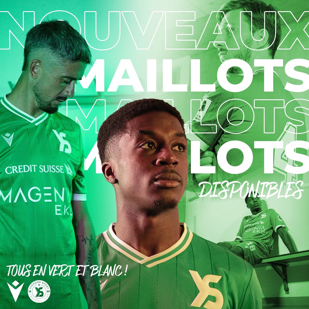 𝗖𝗘𝗧𝗧𝗘 𝗦𝗔𝗜𝗦𝗢𝗡, 𝗧𝗢𝗨𝗦 𝗘𝗡 𝗩𝗘𝗥𝗧 𝗘𝗧 𝗕𝗟𝗔𝗡𝗖 🟢⚪️

Procurez-vous dès à présent votre maillot pour cette saison en Super League ! 

N’attendez pas et soyez prêts pour la reprise au 𝐌𝐮𝐧𝐢𝐜𝐢𝐩𝐚𝐥 ! 🔥

Lien: teamshop.onisswiss.ch/it/207-yverdon…