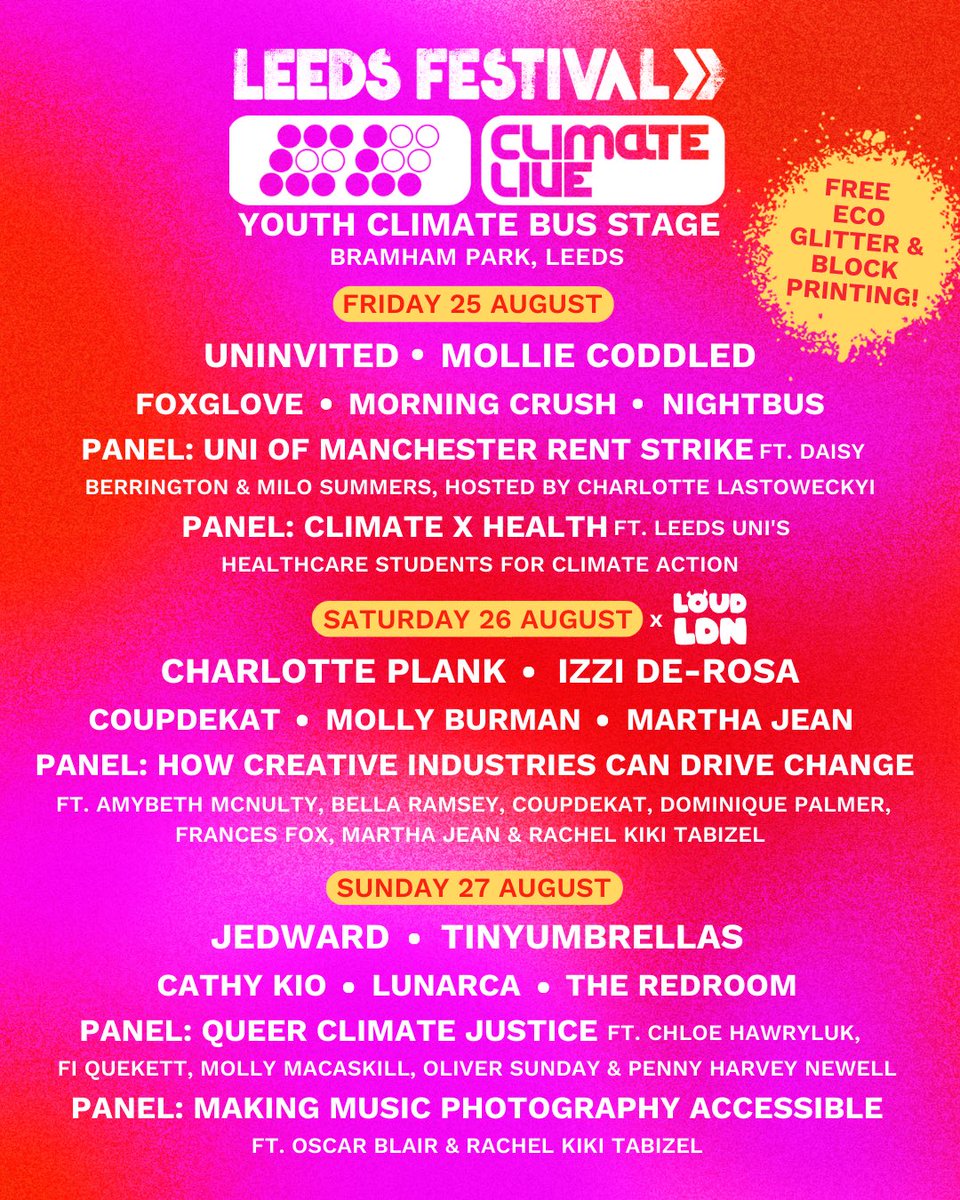 See yas on the Sunday <a href="/OfficialRandL/">Reading & Leeds Fest</a>  xoxoxoxoxo

Massive thanks to <a href="/ClimateLive/">Climate Live</a> for having us on <3