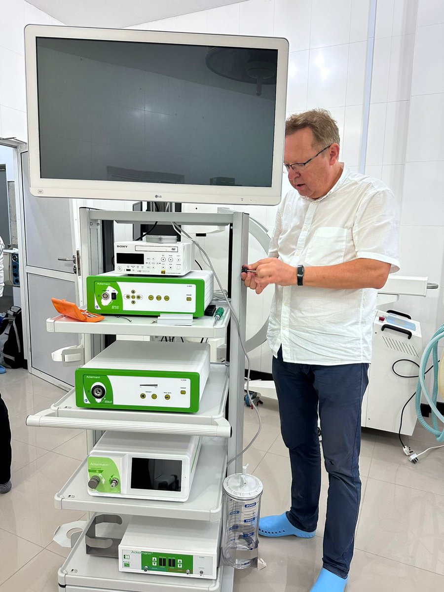 GRH_MV's tweet photo. Machinery required for Laparoscopy at GRH  was installed yesterday by @Medsilk_Mdv. We would like to thank @igmhmv for assisting with the installation and providing the training for our staff. Hopefully we will initiate minimally invasive surgeries at GRH within this month. https://t.co/pHEBlK9Qwt