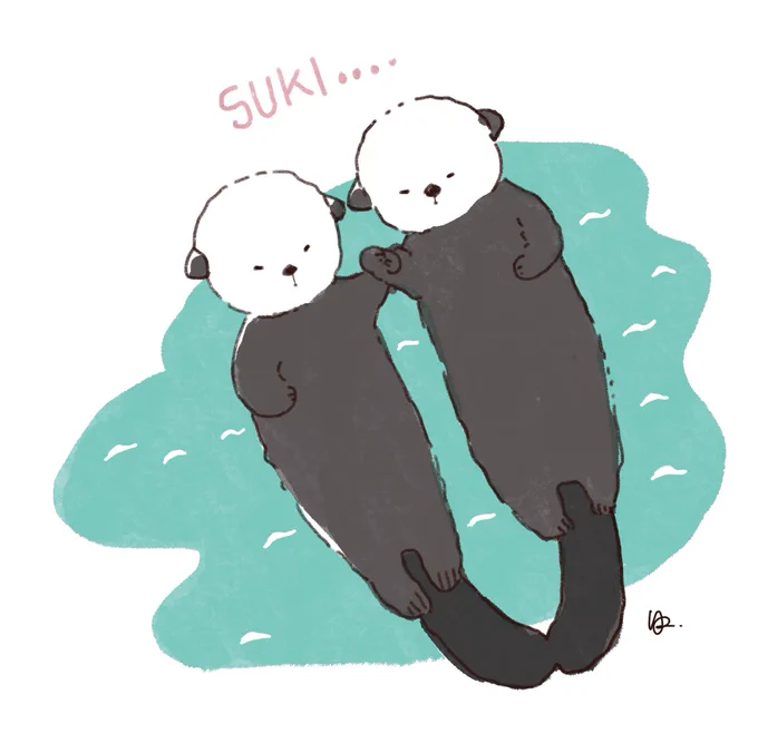 ラッコちゃん #動物イラスト #イラスト
