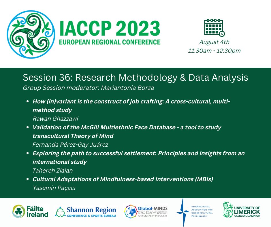 IACCP2023's tweet photo. Don't miss out on our next amazing set of parallel sessions starting now!

#IACCP2023 #psychology #research #crosscultural #crossculturalpsychology - via Whova Event App https://t.co/TQlQDZFLCN