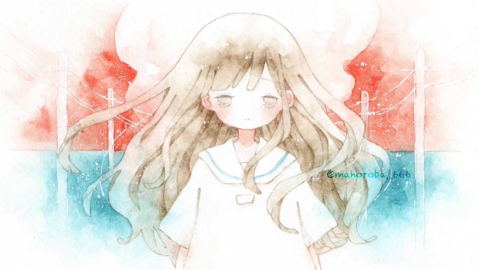 【 お知らせ 】  弓絃さん()の楽曲「夏憶う/可不」のイラストを担当いたしました。 どうぞよろしくお願いします。  