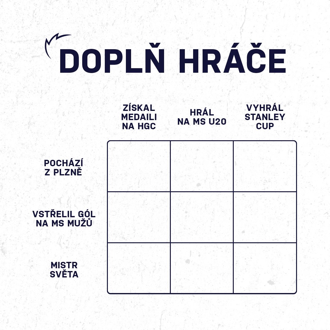 Dokážete doplnit hráče do všech políček? 👀

Děkujeme za pomoc při sestavování <a href="/Sigi_JE/">Jan Eichler</a> 🫶

#HlinkaGretzkyCup | <a href="/HlinkaMemorial/">Hlinka Gretzky Cup</a>