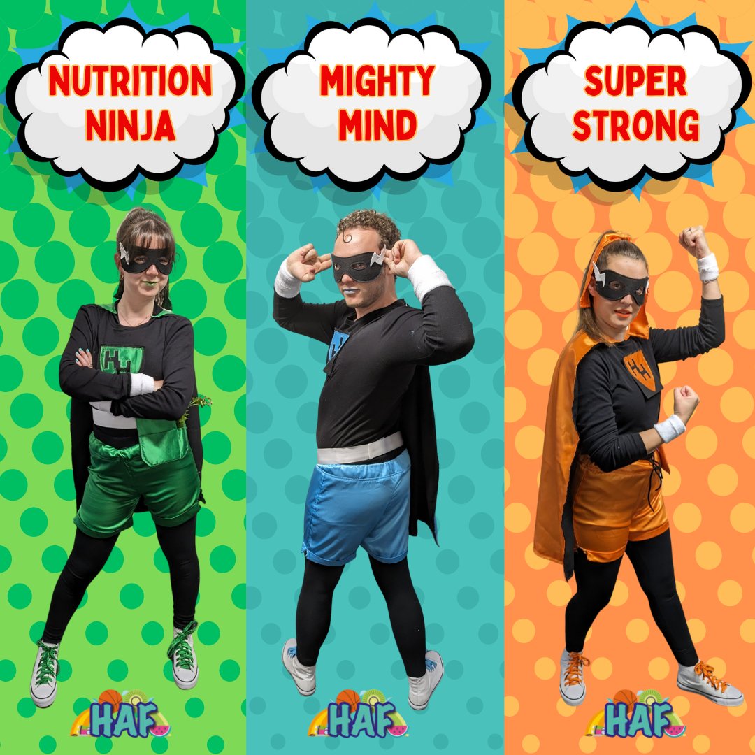 The Healthy Heroes are visiting HAF providers for the next few weeks! Have you seen them?  #hafoldham #LoveOldham #HAF2023