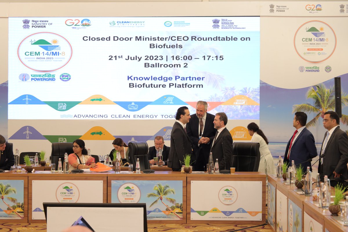 Biofuture_'s tweet photo. The @CEM14_MI8 closed door Minister – CEO Roundtable on Biofuels was organized by the CEM #BiofuturePlatform Initiative and the Co-leads of the MI Integrated Biorefineries (India and Netherlands).
Find the key takeaways of the meeting on our websites: https://t.co/EkQ2zcP0iT https://t.co/ik98BFbuNq