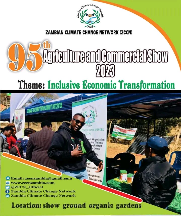 95th AGRICULTURE AND COMMERCIAL SHOW=

Day 3 of the 95th Agriculture and Commercial Show. 
We invite you to our stand in the Organic Gardens of the Show Grounds. 
See you all! 

Towards Climate and Environmental Justice! 

<a href="/ZCCN_Official/">Zambia Climate Change Network</a> <a href="/PACJA1/">PACJA</a> #ClimateJustice