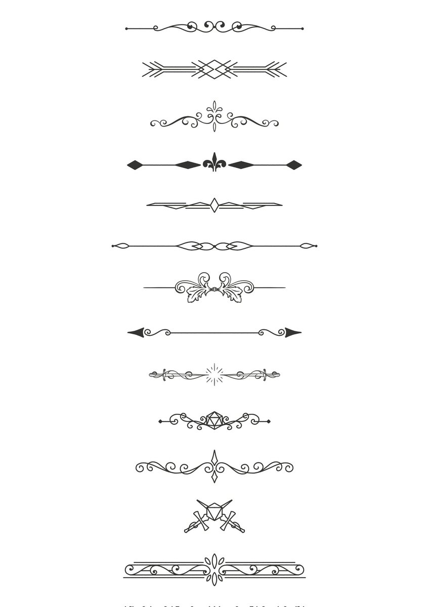 Alderdoodle's tweet photo. 🚨Friday Freebie Alert🚨
25 page dividers for use in personal and commercial projects.
✨And they're free✨
Link to files below.
#dnd #ttrpg https://t.co/1luuRfx5Xy