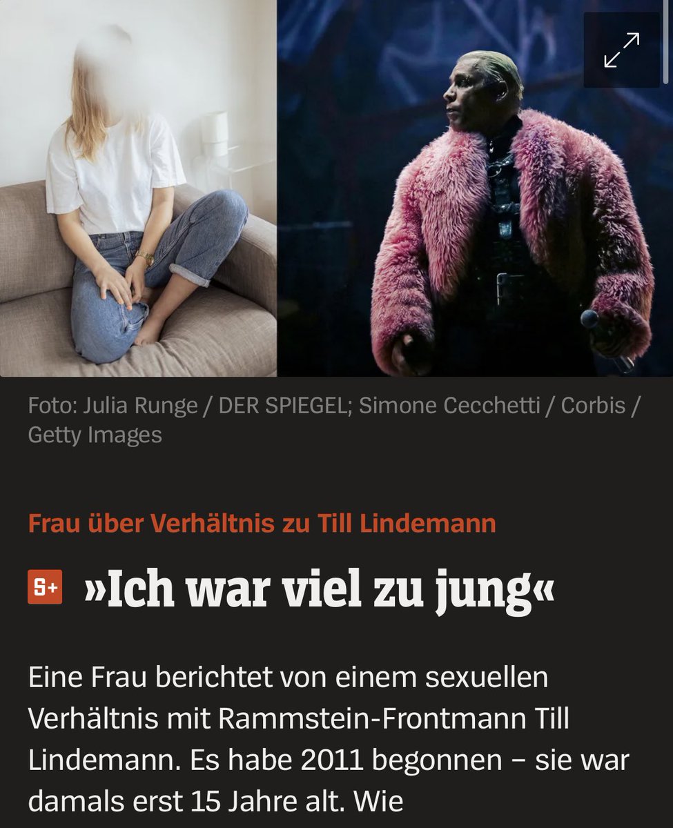 Till Lindemann hatte wohl ein sexuelles Verhältnis mit einer 15-Jährigen (!) aber hey er ist ein prominenter Mann also wird es null Konsequenzen geben und Männer werden im Internet erklären, warum sie selbst schuld und das „was ganz anderes“ ist weil er ist ja berühmt und so.