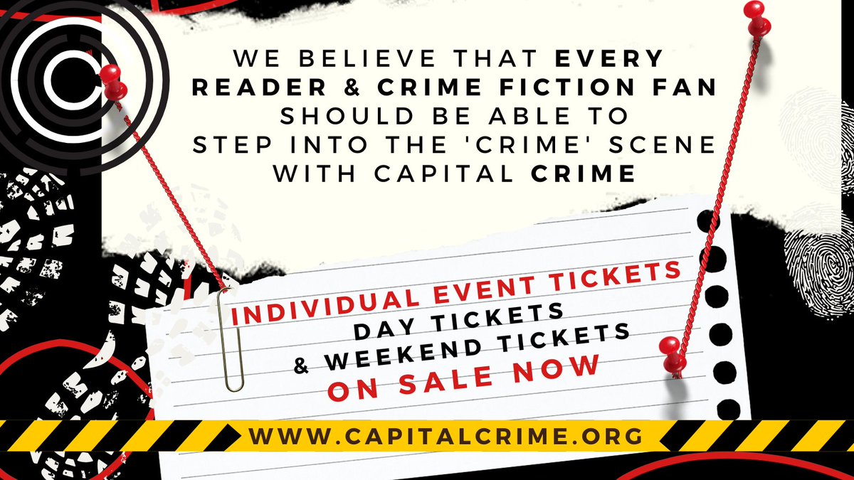 With a month to go until we open our doors, we're busting them wide open! Individual event tickets are on sale now to suit every budget🔓Head to our website for our full schedule, tickets & details about what your ticket includes: capitalcrime.org/ticket-informa… #CapitalCrime 🔍