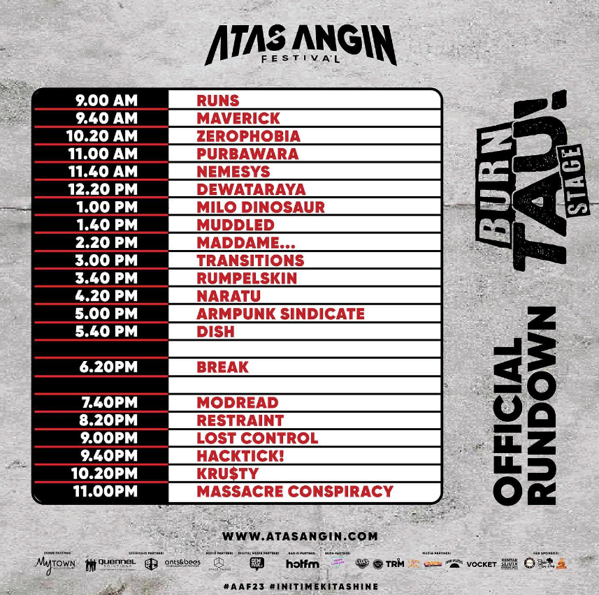 faIiqfahmie's tweet photo. Rundown untuk #AtasAnginFest esok. Ayuh! #AAF23 https://t.co/beXrUpY7AY