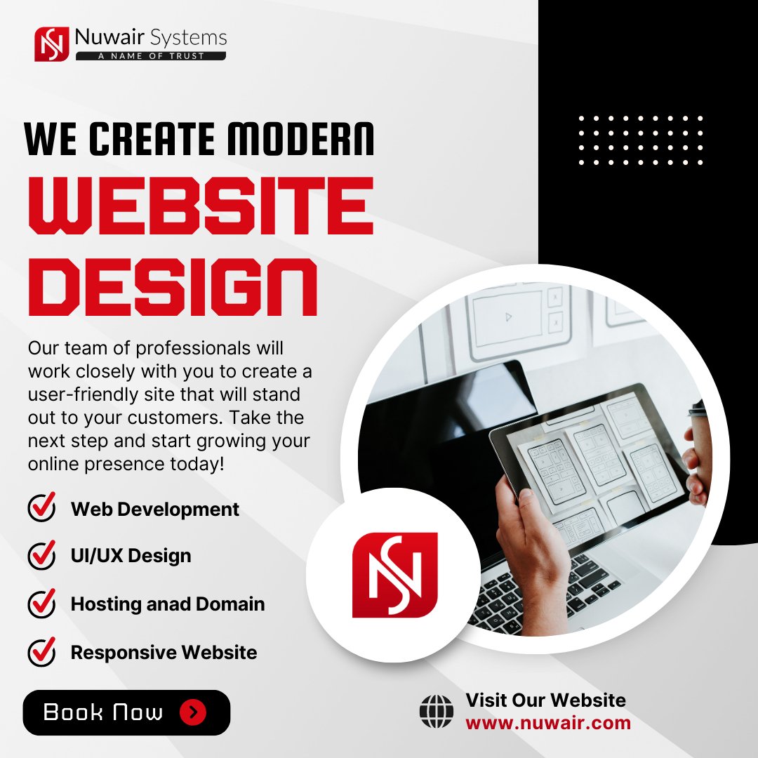 NuwairSystems's tweet photo. Need a stunning website Look no further! 
📞Contact us today and let's bring your vision to life!
#WebDevelopmentServices #OnlinePresence #WebsiteDesign #ResponsiveDesign #Functionality #DigitalSolutions #developerweb #webappdeveloper #web3developer #webapplicationdeveloper https://t.co/FcoMpOzOjN