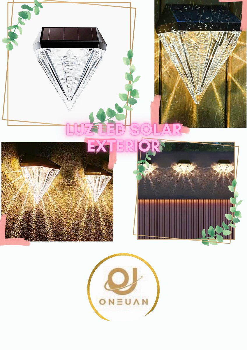oneuan2022's tweet image. 📷¿Sientes un vacío en el espacio exterior? La luz led solar con forma de diamante de OneUan es la solución.
¡ES IMPERMEABLE! Así que podrás lucirlo las 4 estaciones del año sin importar el tiempo.📷
#luz #apliques #decoracion #jardines #escaleras #exterior #novedades
