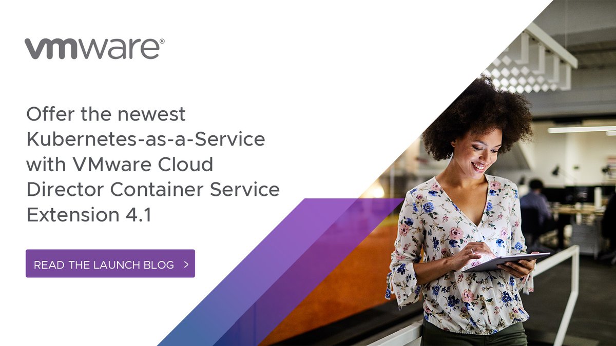 cloudhappens's tweet photo. With VMware Cloud Director Container Service Extension 4.1 cloud providers can offer multi-tenanted #Kubernetes as a Service to enable developer tenants who are invested in modern application development with the right infrastructure platform.

Learn more: https://t.co/L1YEWQFuoK https://t.co/5MT7L8f362