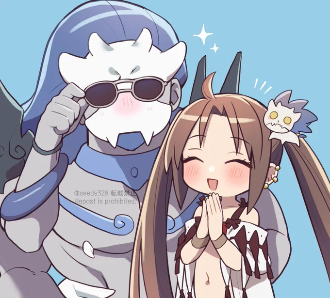 明日夏コミのノベルティ届くみたいなので先に元絵上げちゃお 項虞のラブラブバカンスデートです
