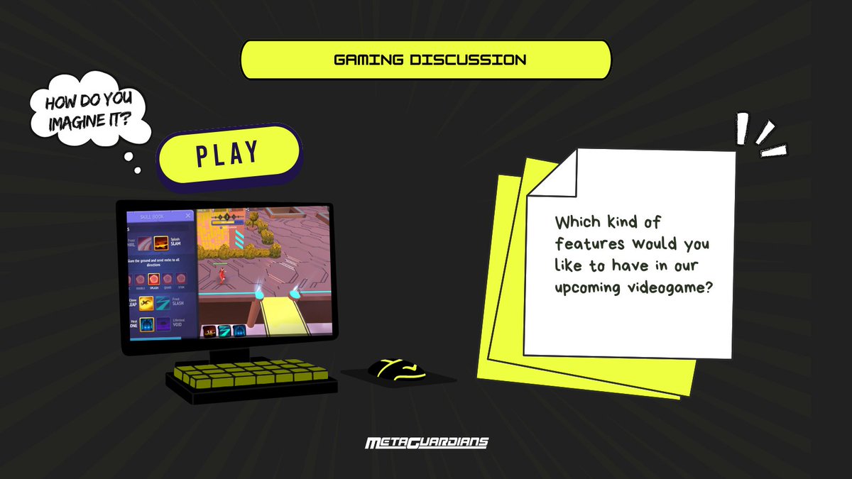 metaguardians's tweet photo. 🎮 Gaming discussion! 

Which kind of features would you like to see in our upcoming videogame?. 

Let's see who's the ultimate gamer among us! 

#Metaguardians #NFTdrop #NFTGiveaway https://t.co/tfXb55S7VW