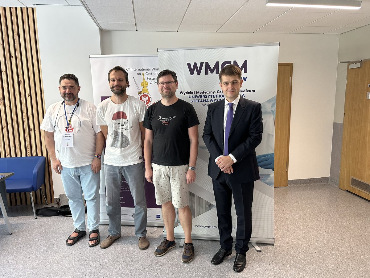 FilipMSzymanski's tweet photo. Everything is ready for X International Workshop on #Cestode #Systematics and #Phylogeny 4-10 August 2023 #Warsaw #Poland @WorldCestodes and we are excited to welcoming you all 🇳🇿🇨🇿🇺🇸🇨🇭🇪🇺… My warmest congrats on behalf of the @WMCM_UKSW and myself. https://t.co/QFM8m0t7kb