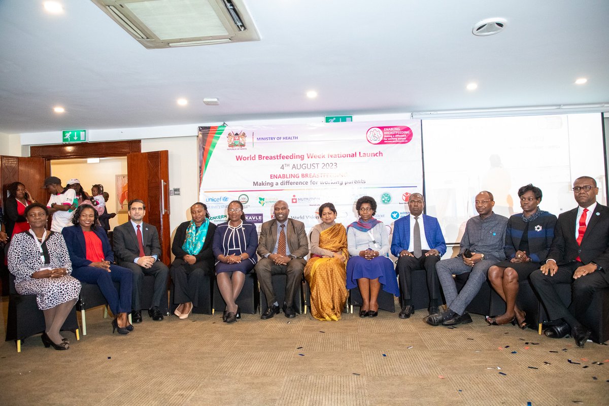 Damaris Kahuri, Support Director at @ACFinKenya joining the government, partners and community members in signing commitments to promote, protect and support breastfeeding during #WBW2023KE. #WorldBreastfeedingWeek2023 #EnablingBreastfeedingAtWork