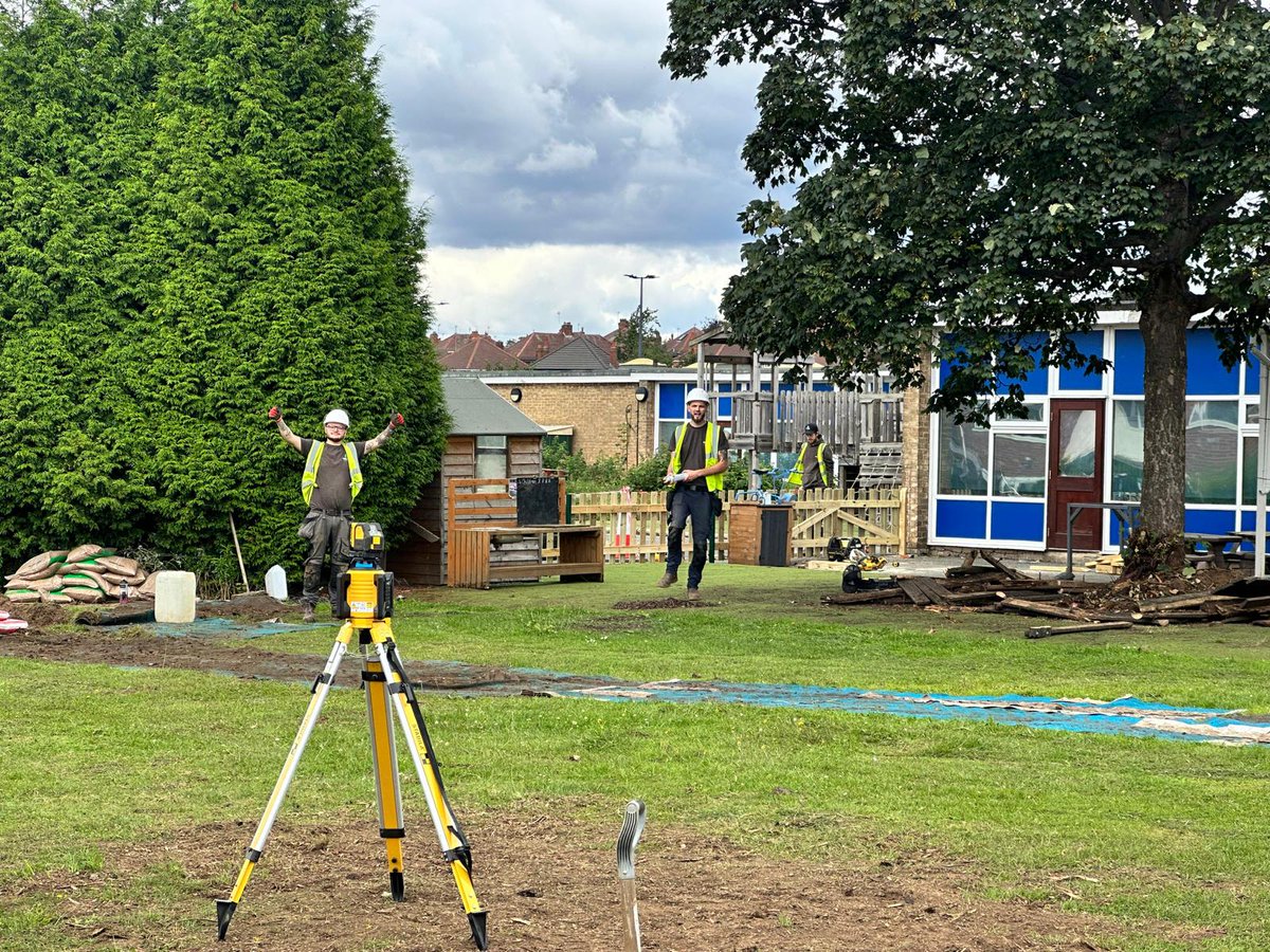 PrecisionTimber's tweet photo. 🏗️ Making magic happen at Sandringham School's new playground! Rain or shine, we're on track and unstoppable! 🌧️🚀 #PlaygroundProject #WorkInProgress #RainOrShine #ProgressingWell https://t.co/i3zcAeNALC