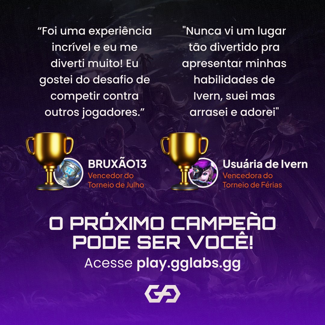 goodgamebrasil's tweet photo. Você viu o que os gamers estão falando sobre a GG Labs? 👀 

Venha jogar você também! 👊 Acesse https://t.co/7eiASLup8T https://t.co/yfO4GZQxdb