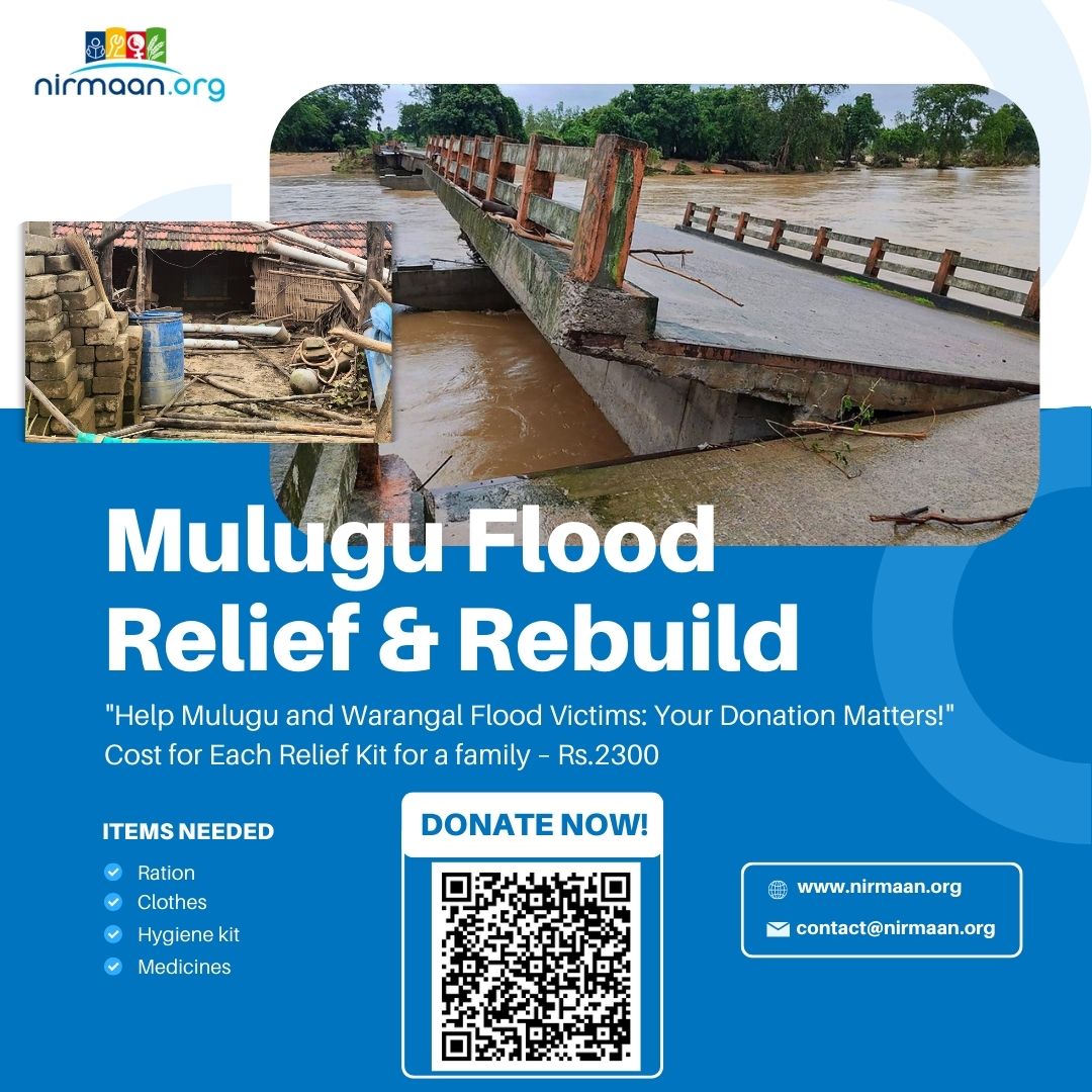 Urgent Call for Support!

Mulugu floods have left many homeless. They are rehabilitating at local schools, but they need YOUR help. Donate now to make a difference! 🏠🤝

#MuluguFloodRelief #SupportTheHomeless #NirmaanOrganization