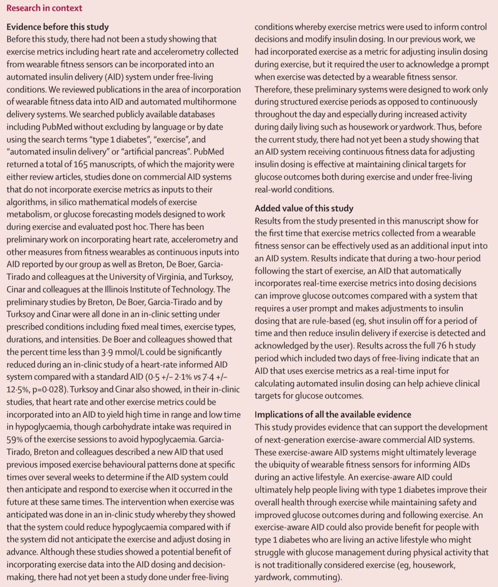 ‼️ #AIDs can integrate #exercise data from #smartwatches to inform #insulin dosing and limit #hypoglycaemia while improving glucose outcomes.

👉🆓🖇️tiny.cc/c2m9vz

@LancetDigitalH 

#AID #EndoTwitter
#Diabetes #ipancreas
#DiabetesTech