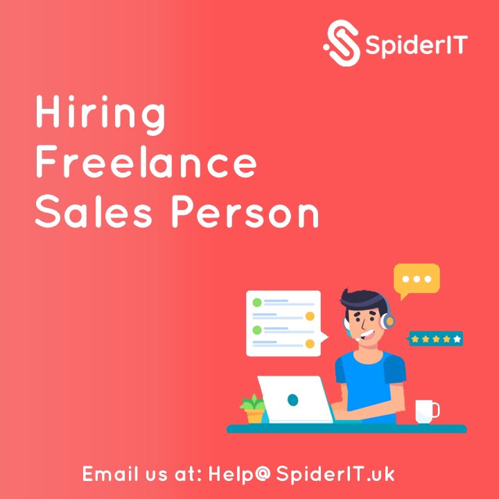 Are you a driven and dynamic freelance sales professional on the lookout for an opportunity to join a thriving team? SpiderIT is in search of a skilled freelance commission only sales person to join our rapidly expanding business.
 Help@SpiderIT.uk.

#SpiderIT #Norfolkbusiness