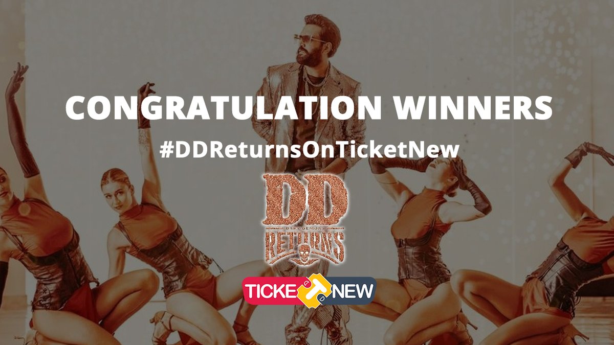 TicketNew's tweet image. 🎁#TicketNewContestAlert🎁

#Congratulation Winners for #DDReturnsOnTicketNew Contest 🎉

#Winners will receive exclusive #DDReturns Discount voucher code as a separate twitter message Shortly✨

@iamsanthanam @RKEntrtainment @Surbhiactress