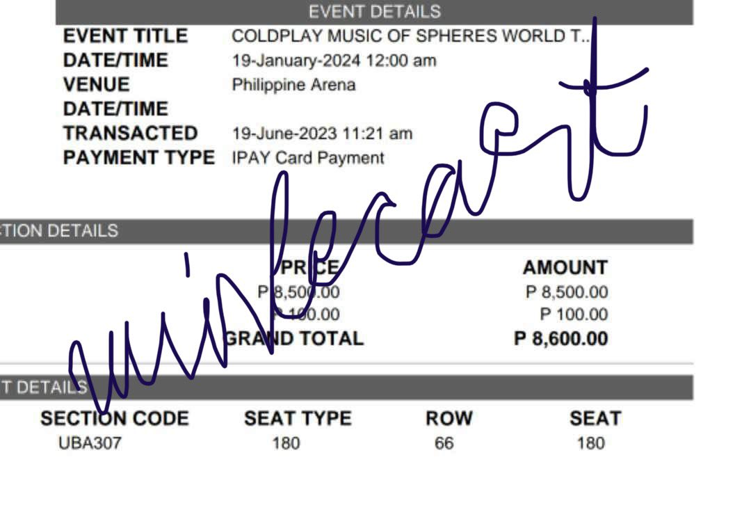 winlecart's tweet photo. 🌠 FS / WTS LFB PH: COLDPLAY MUSIC OF THE SPHERES DAY 1 TIX 🌠

— 1 UBA Regular 
• Section 307, Seat 180

— 1 UBB
• Section 408, Seat 146

Prices: SRP + SM processing fee (no patong)

RFS: Secured Day 2 Tix

📍 Meet up (Metro Mnl or Bulacan Area) or Lalamove

dm to buy 😊 https://t.co/ph8fp8CPgC