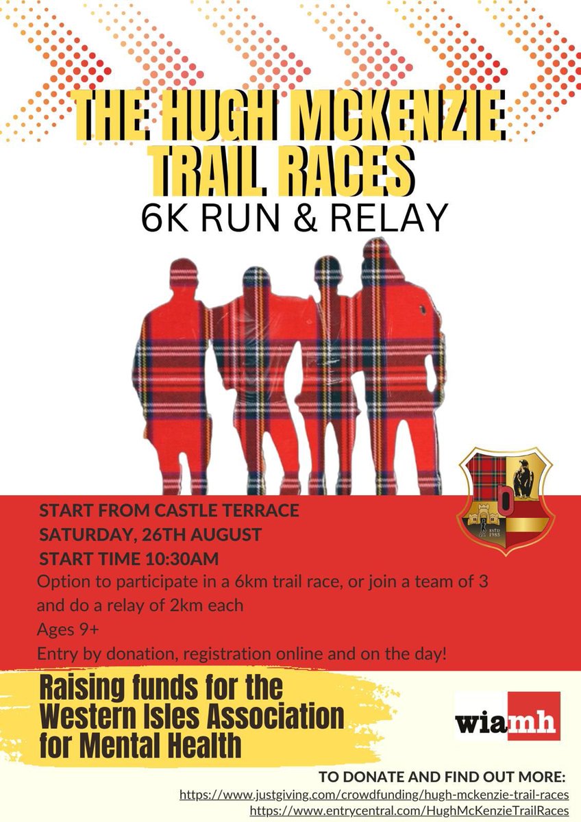 bclement1f's tweet photo. In honour of Hugh and raising money for the Western Isles Assocation for Mental Health. 
Please sign up or donate. 
❤️💛❤️ 

https://t.co/lMcFMI5Ena

https://t.co/vecYvfeJWB https://t.co/U2AisqWNBX