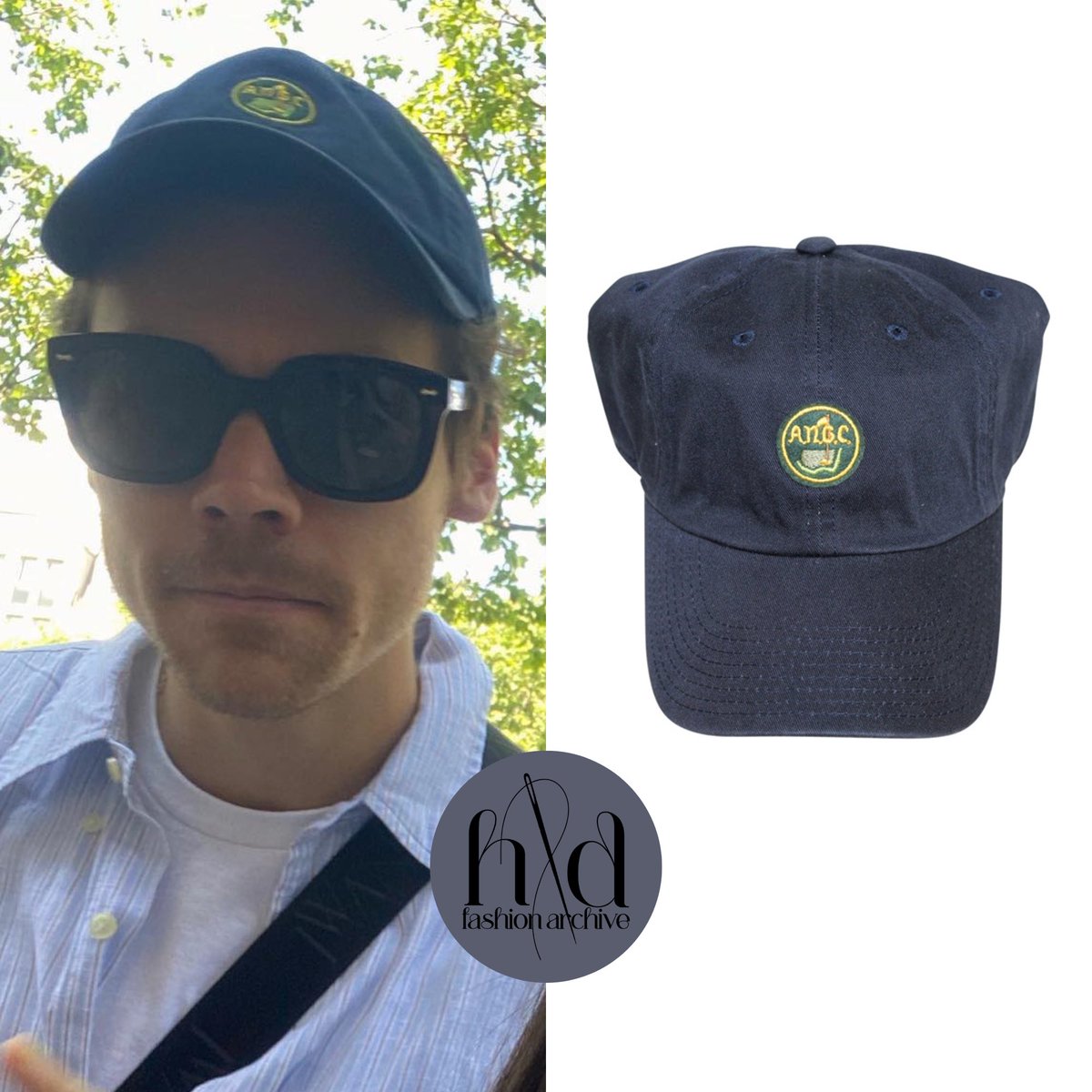 Harry is seen wearing his Augusta National Golf Club Member Navy 'ANGC' Circle Patch Hat again in recently shared selfie with fan in Paris. (June 2023) 

🔗 thegolfauction.com/mobile/lotdeta…