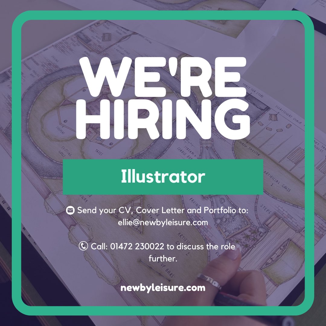 NewbyLeisureLtd's tweet photo. Join The Team 🖍🌳

⭐ We're #Hiring! ⭐

Due to increased demand, https://t.co/ZmFrfwiVqN is looking to recruit an #illustrator 👏

Designers of natural playgrounds for over 25 years, we are a #Grimsby-based business offering our services worldwide 🌏 https://t.co/jygNl0imUF