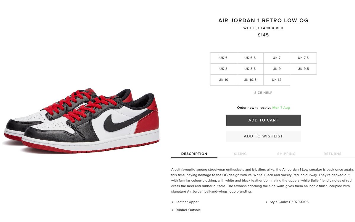 Ad: Dropped via End
Air Jordan 1 Low OG 'Black Toe'
=> tidd.ly/3OJoMEn