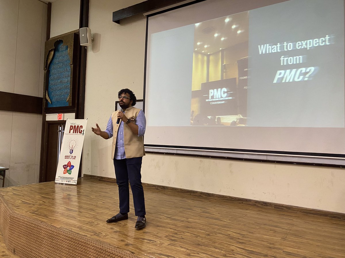 uolypdc's tweet photo. The audience is hooked as the ever so eloquent @A_WarisHameed gives an introductory briefing at the Fourth Policymaking Competition.   

#youropinionmatters #5Es #PMC23 #YPDCUOL https://t.co/NiHWxhENA9